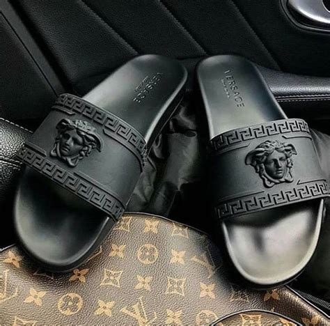 versace slides black and white|Versace flip flops for women.